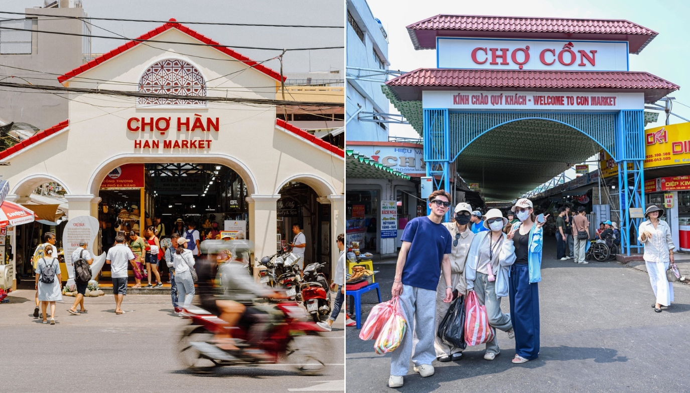 Chợ Hàn thiên về mua sắm du lịch, Chợ Cồn là thiên đường ăn uống địa phương 